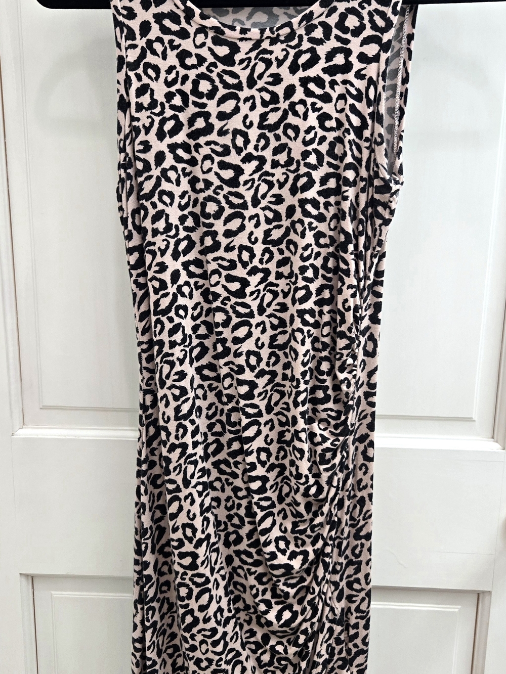 Love Fire Leopard Print Top in Blush and Black-x-small
